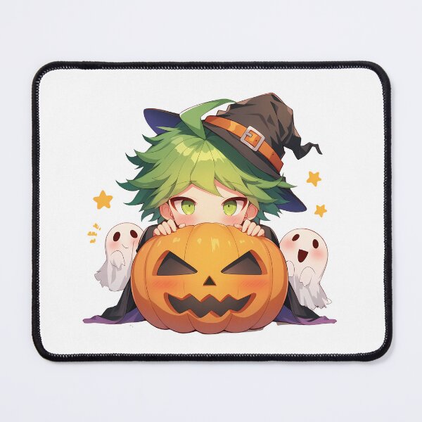 Item preview, Rantaro Amami Danganronpa Halloween Pumpkin Witch Green Star Cute Kawaii Chibi Anime designed and sold by HumbertoValveno.