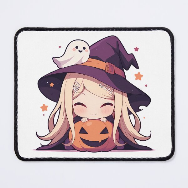 Item preview, Kaede Akamatsu Danganronpa Halloween Pumpkin Witch Blonde Star Cute Kawaii Chibi Anime Girl designed and sold by HumbertoValveno.
