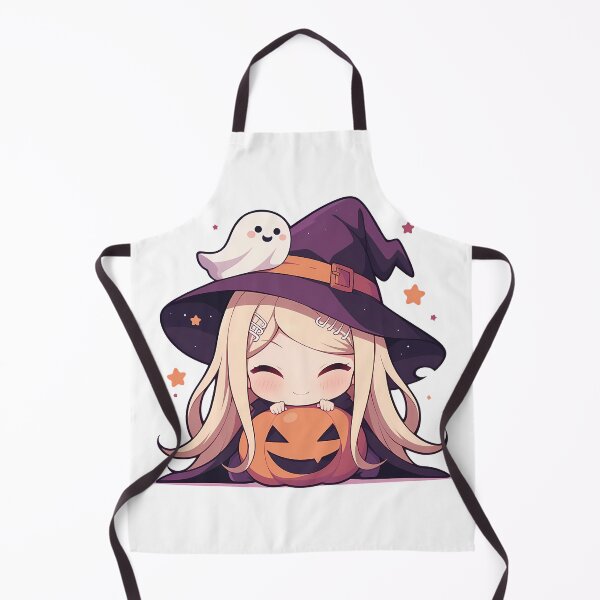 Item preview, Kaede Akamatsu Danganronpa Halloween Pumpkin Witch Blonde Star Cute Kawaii Chibi Anime Girl designed and sold by HumbertoValveno.