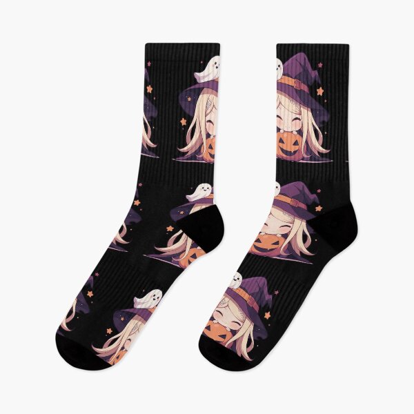 Item preview, Kaede Akamatsu Danganronpa Halloween Pumpkin Witch Blonde Star Cute Kawaii Chibi Anime Girl designed and sold by HumbertoValveno.