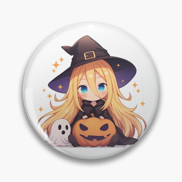 Item preview, Rachel Gardner Angels Of Death Halloween Pumpkin Witch Blonde Cute Kawaii Chibi Anime Girl designed and sold by HumbertoValveno.