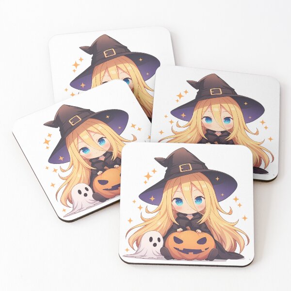 Item preview, Rachel Gardner Angels Of Death Halloween Pumpkin Witch Blonde Cute Kawaii Chibi Anime Girl designed and sold by HumbertoValveno.