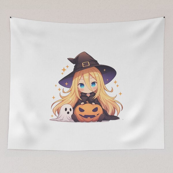 Item preview, Rachel Gardner Angels Of Death Halloween Pumpkin Witch Blonde Cute Kawaii Chibi Anime Girl designed and sold by HumbertoValveno.