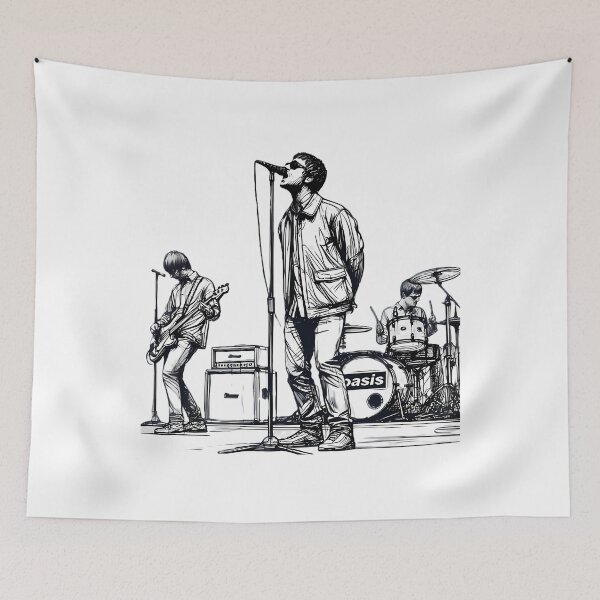 Item preview, Minimalist Line Art Of Oasis Performing designed and sold by HattGerla.
