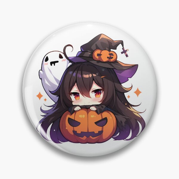Item preview, Taihou Azur Lane Halloween Chibi Anime Girl Pumpkin Witch Ghost Cute designed and sold by HumbertoValveno.