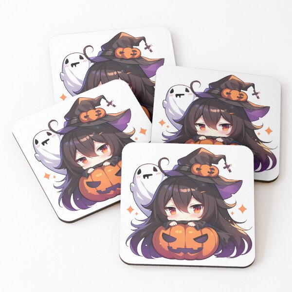 Item preview, Taihou Azur Lane Halloween Chibi Anime Girl Pumpkin Witch Ghost Cute designed and sold by HumbertoValveno.