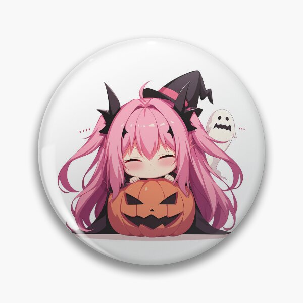 Item preview, Krul Tepes Seraph Of The End Halloween Chibi Anime Girl Pumpkin Witch Ghost designed and sold by HumbertoValveno.