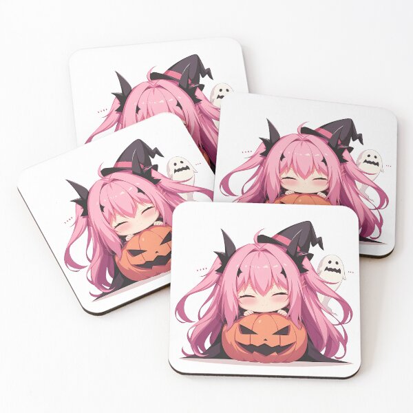Item preview, Krul Tepes Seraph Of The End Halloween Chibi Anime Girl Pumpkin Witch Ghost designed and sold by HumbertoValveno.