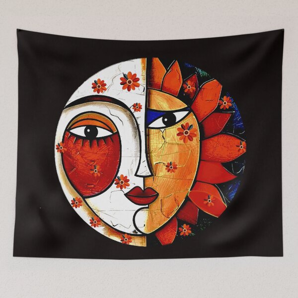 Item preview, Sun & Moon Face designed and sold by ViaARTfactory.