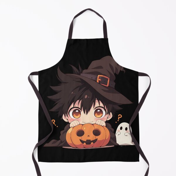 Item preview, Shinya Kogami Psycho Pass Halloween Chibi Witch Boy Pumpkin Black Hair Orange Eyes Cute Anime Boy designed and sold by HumbertoValveno.