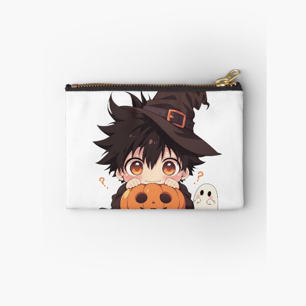 Item preview, Shinya Kogami Psycho Pass Halloween Chibi Witch Boy Pumpkin Black Hair Orange Eyes Cute Anime Boy designed and sold by HumbertoValveno.