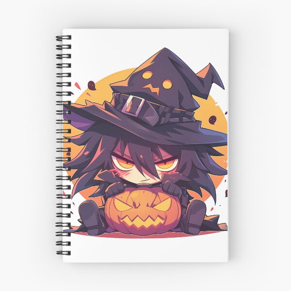 Item preview, Alucard Hellsing Halloween Chibi Witch Boy Pumpkin Black Hair Red Eyes Angry Cute Anime Boy designed and sold by HumbertoValveno.