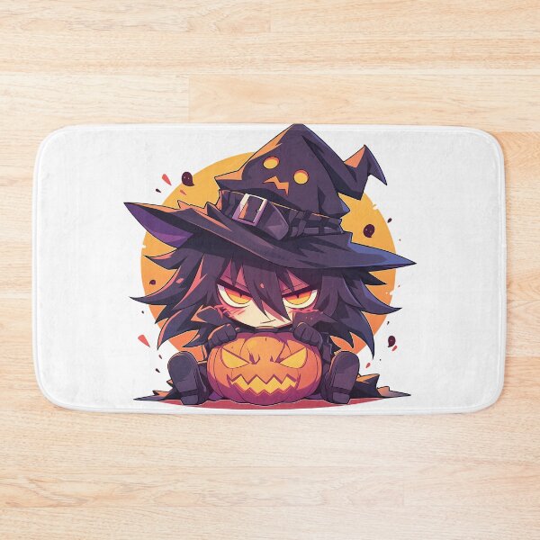 Item preview, Alucard Hellsing Halloween Chibi Witch Boy Pumpkin Black Hair Red Eyes Angry Cute Anime Boy designed and sold by HumbertoValveno.