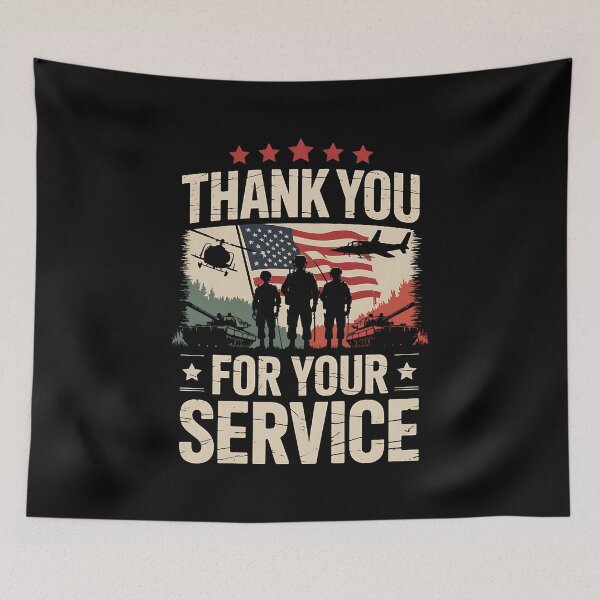Item preview, Thank You For Your Service US Flag Patriotic Veterans Day designed and sold by BakeryDozen.