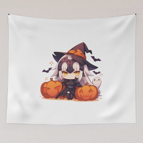 Item preview, dArc Jeanne d’Arc Alter Fate Grand Order Halloween Pumpkin Cute Chibi Anime Girl Witch Kawaii designed and sold by HumbertoValveno.