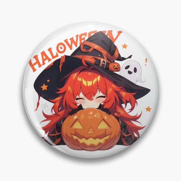 Item preview, Game Diluc Genshin Impact Halloween Pumpkin Cute Chibi Anime Boy Witch Kawaii designed and sold by HumbertoValveno.