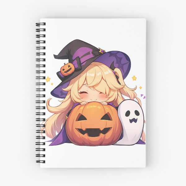 Item preview, Game Fischl Genshin Impact Halloween Pumpkin Cute Chibi Anime Girl Witch Kawaii designed and sold by HumbertoValveno.