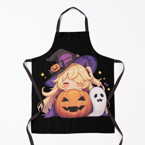 Item preview, Game Fischl Genshin Impact Halloween Pumpkin Cute Chibi Anime Girl Witch Kawaii designed and sold by HumbertoValveno.