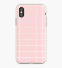 Rosa Gitter iPhone-Hülle & Cover