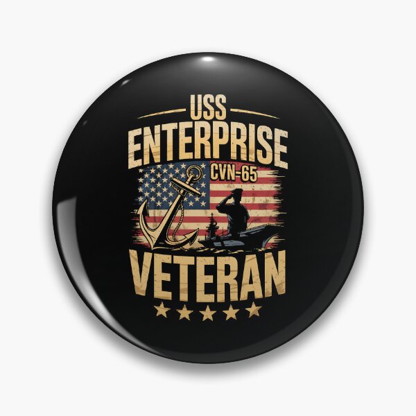 Item preview, USS Enterprise CVN-65 Aircraft Carrier Veteran USA Flag designed and sold by BakeryDozen.