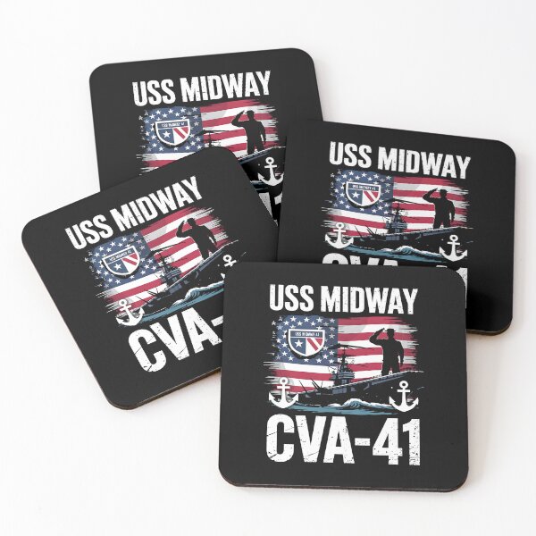 Item preview, USS Midway CVA 41 Aircraft Carrier Flag Veterans Day Patriot designed and sold by BakeryDozen.