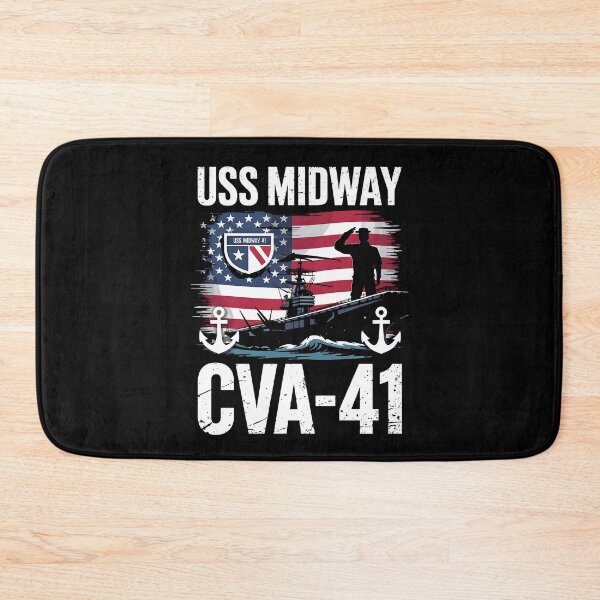 Artikelvorschau, USS Midway CVA 41 Flugzeugträger Flagge Veterans Day Patriot entworfen und verkauft von BakeryDozen.