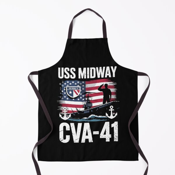 Item preview, USS Midway CVA 41 Aircraft Carrier Flag Veterans Day Patriot designed and sold by BakeryDozen.