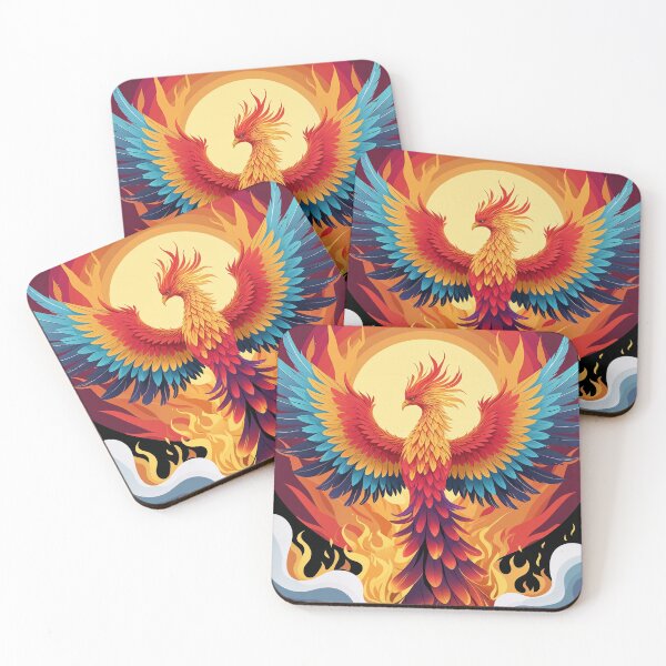 Item preview, Phoenix Rising Fire Bird Art designed and sold by Prachodayat Artworks.