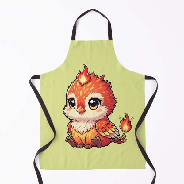 Aperçu de l'œuvre Adorable bébé phénix s'élevant des flammes, art d'oiseau fantastique kawaii créée et vendue par bvdesignart.