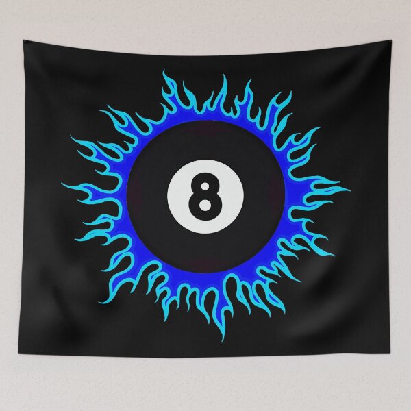 Artikelvorschau, Blau auf Blau 8-Ball Sunburst entworfen und verkauft von Dawne's Designs.