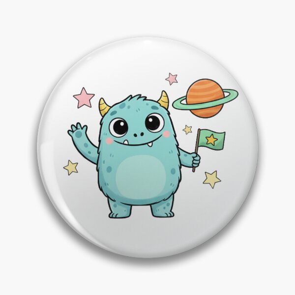 Item preview, Kawaii Space Monster: Cute and Adorable designed and sold by ZuriRetroPrints.
