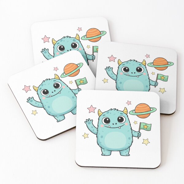 Item preview, Kawaii Space Monster: Cute and Adorable designed and sold by ZuriRetroPrints.