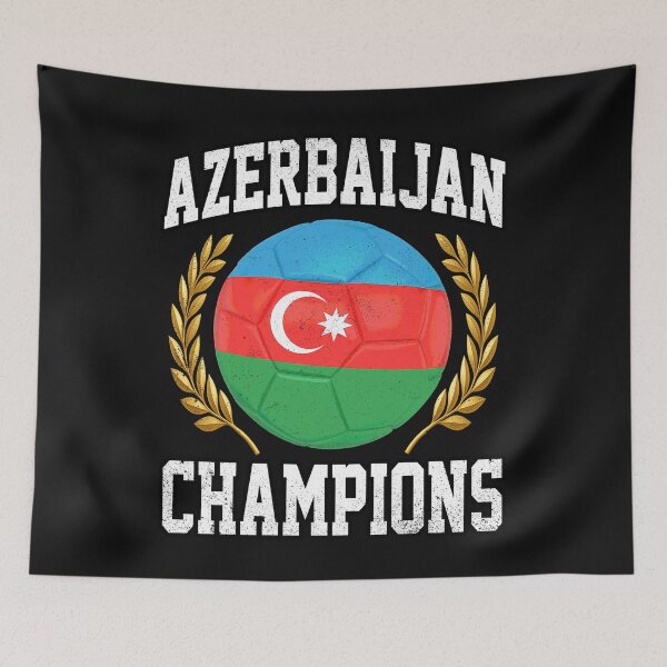 Item preview, SOCCER BALL FLAG CHAMPIONS - AZERBAIJAN - Fans and Teams for Men and Women T-shirt designed and sold by wallsandpatts.