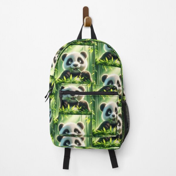 Aperçu de l'œuvre Adorable panda mangeant du bambou | Art animalier mignon créée et vendue par UXVisionCraft28.