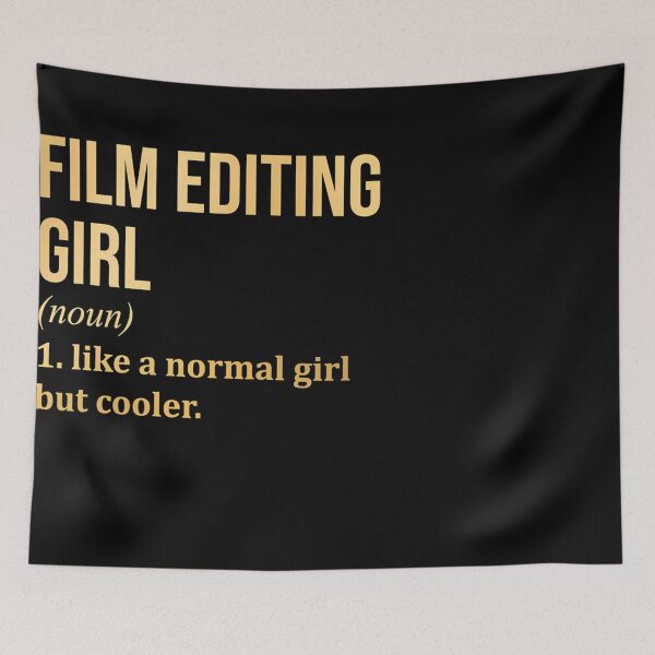 Item preview, Film Editing Girl Definition Film Editor In Gold designed and sold by Parveenha.
