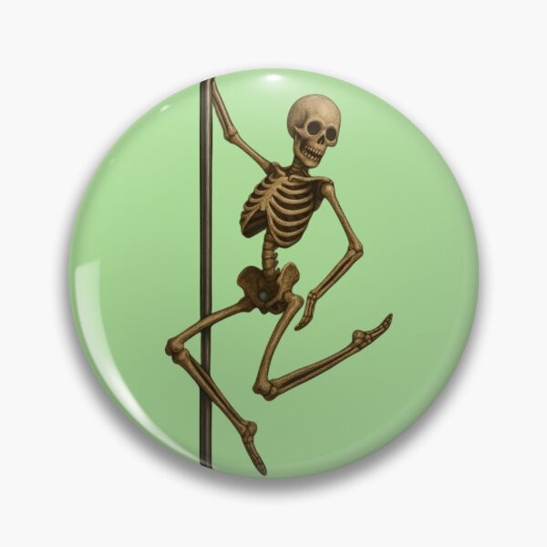 Item preview, Green Aerial Skeleton Pole Dancing – Dark Halloween Spooky  designed and sold by InnerFlow.