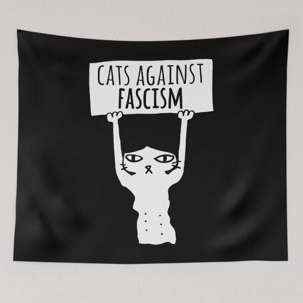 Item preview, Protest Cats Against Fascism Democats Antifa Meme designed and sold by Rameshand.