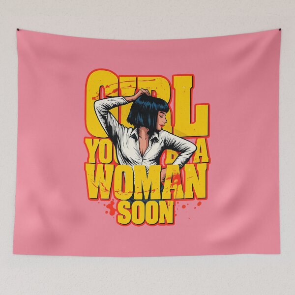Item preview, Girl You'll Be a Woman Soon - Uma Thurman Artwork designed and sold by Vicky021.