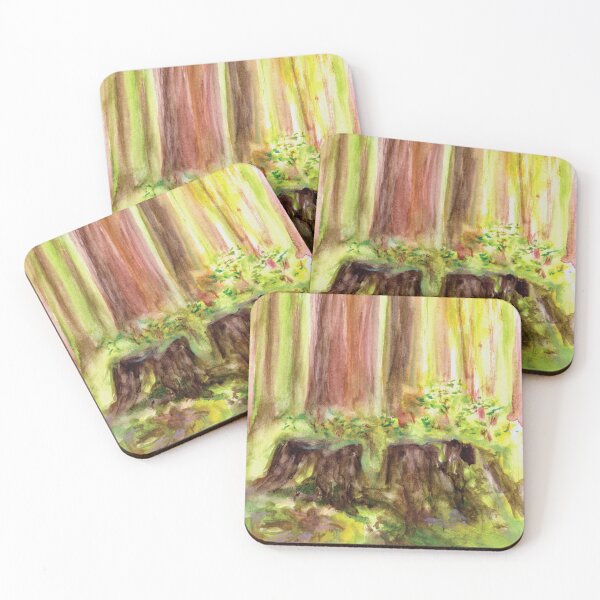 Item preview, Old Growth forest watercolour painting designed and sold by umasharda.