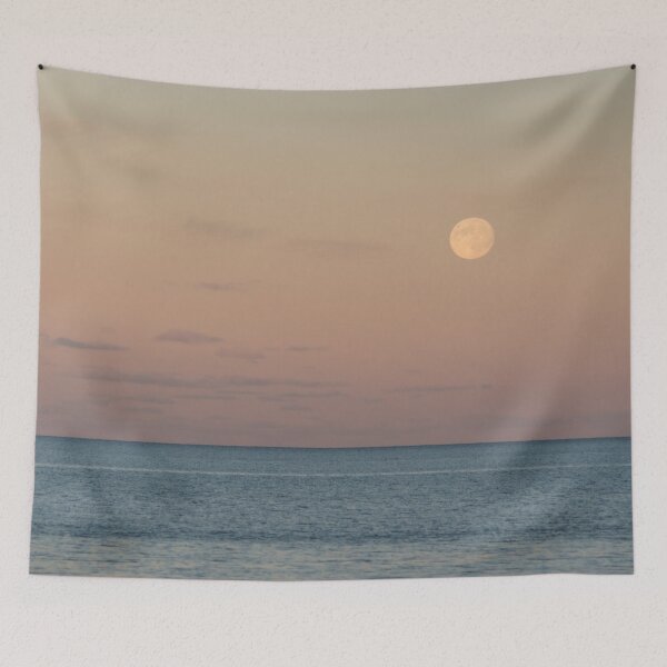 Item preview, Serene Ocean Moonrise in Pink designed and sold by Georgia Mizuleva.