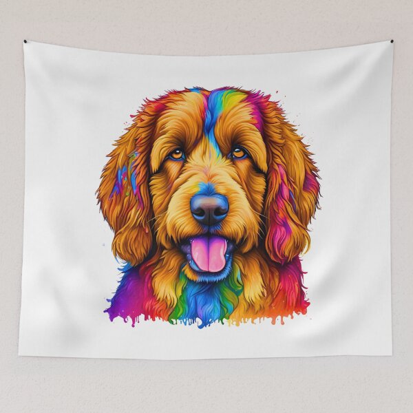 Item preview, Rainbow Bernedoodle Modern Art | Colorful Dog Lover Design designed and sold by Fredster1966.