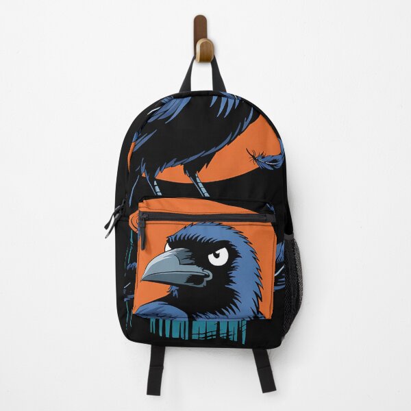 Item preview, Blue Raven with Moon and Feathers designed and sold by sandrahofer-art.
