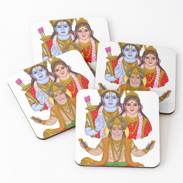 Item preview, Hanuman Sitaram Divine Illustration - Indian Mythology Art designed and sold by Harshit_Digital_Arts.