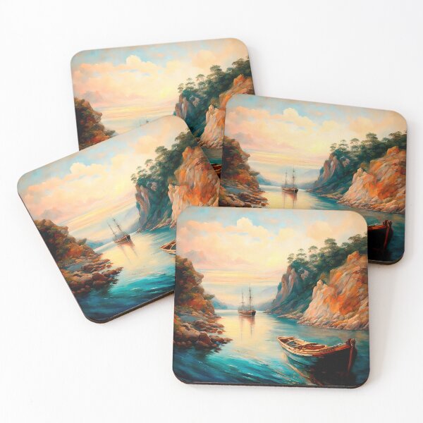 Item preview, Golden Hour Coastal Haven designed and sold by LanaGustavsson.
