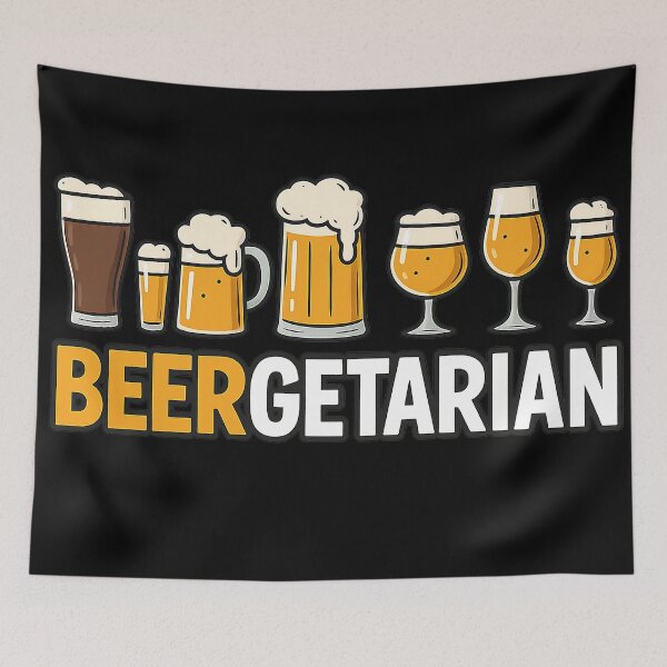 Item preview, Beergetarian Vintage Beer Lover Humor Gift Idea designed and sold by RandomPrints.