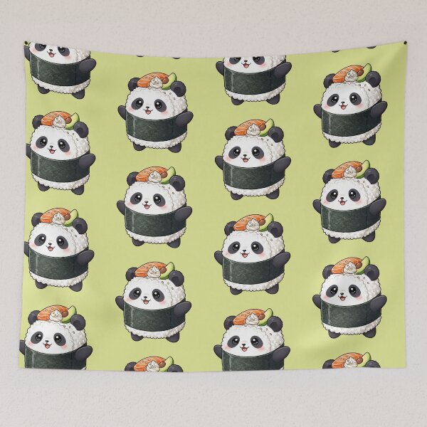 Item preview, Kawaii Sushi Panda Nigiri Funny Food Japanese Cute Animal Art designed and sold by bvdesignart.