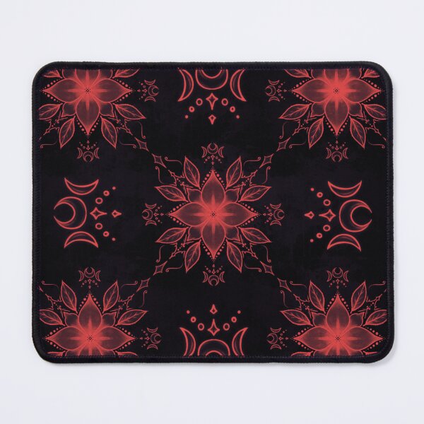 Item preview, moon & flowers (red) designed and sold by Rumcherry Art.