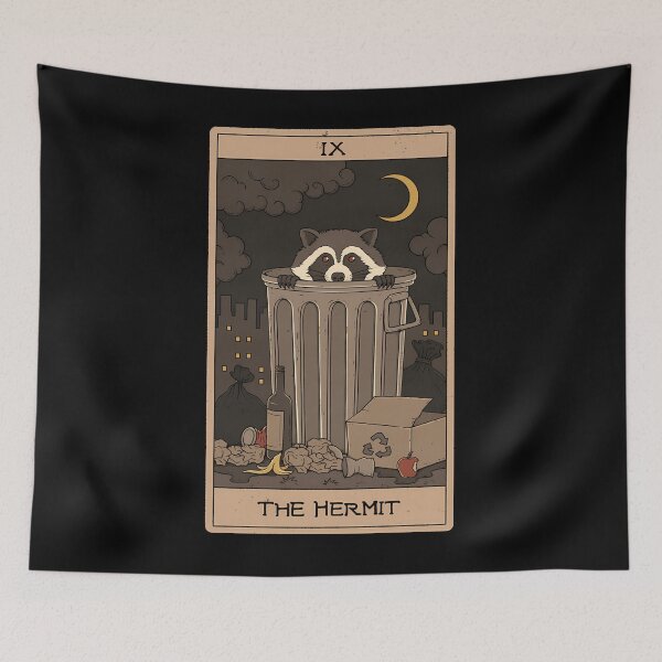 Item preview, The Hermit - Raccoons Tarot  	 designed and sold by atuqgevzbf16.