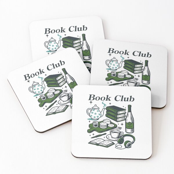 Item preview, Book Club – Cozy Reading Night Wine & Tea Book Lover Design Green designed and sold by SirensSageStone.