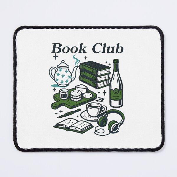 Item preview, Book Club – Cozy Reading Night Wine & Tea Book Lover Design Green designed and sold by SirensSageStone.